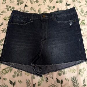Sugar Dark Blue Jean Shorts
